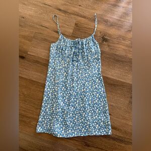 Reformation Cashio Blue Floral Dress Size 8